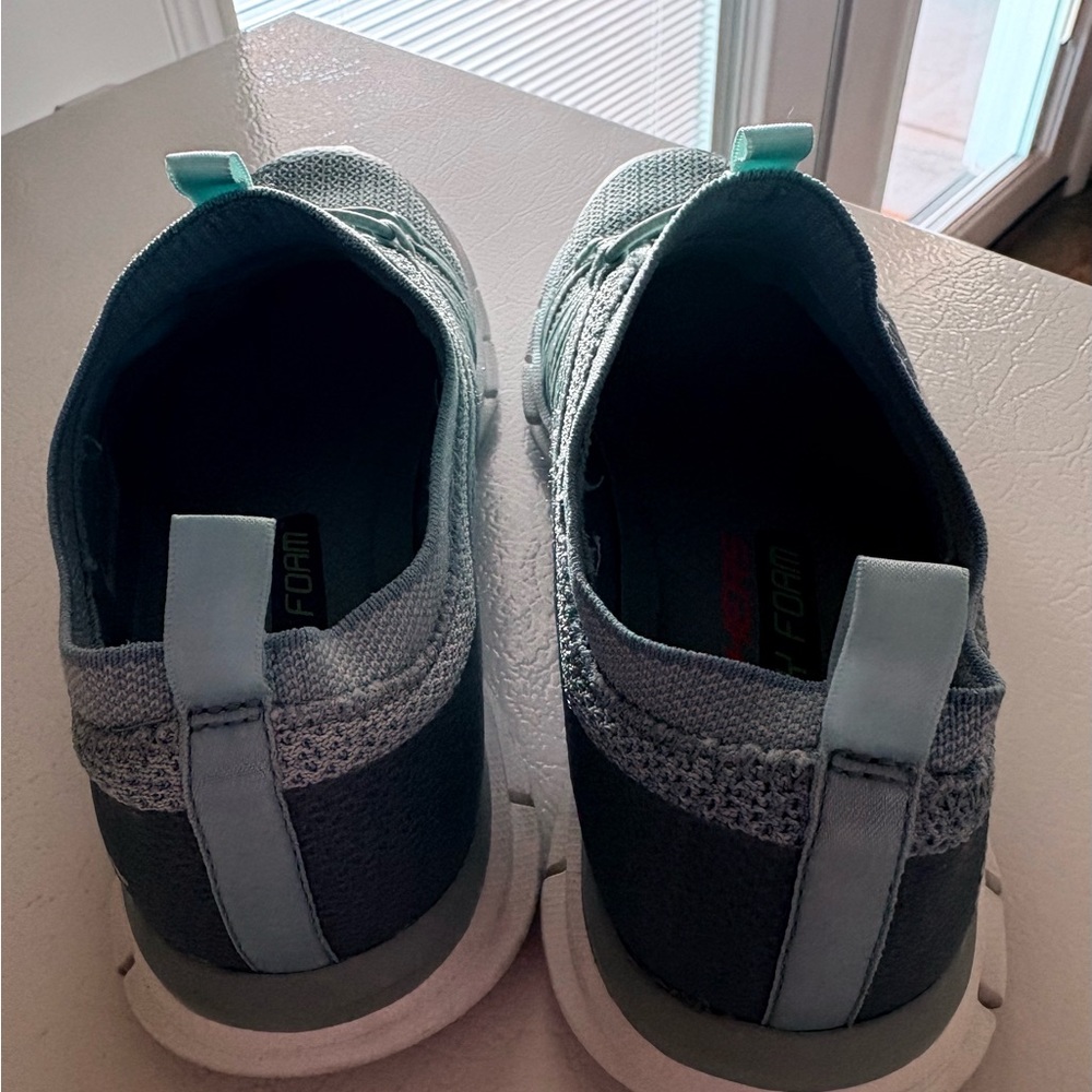 Skechers Dual-Lite Shoes in Light Blue - Picture 3 of 4
